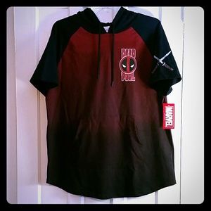 Deadpool Hooded Tee shirt sz XXL